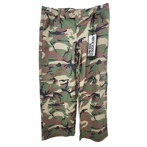 New NWT Almost Famous Low Rise Wide Leg Slouch‎ Pants Size Large - Picture 1 of 9